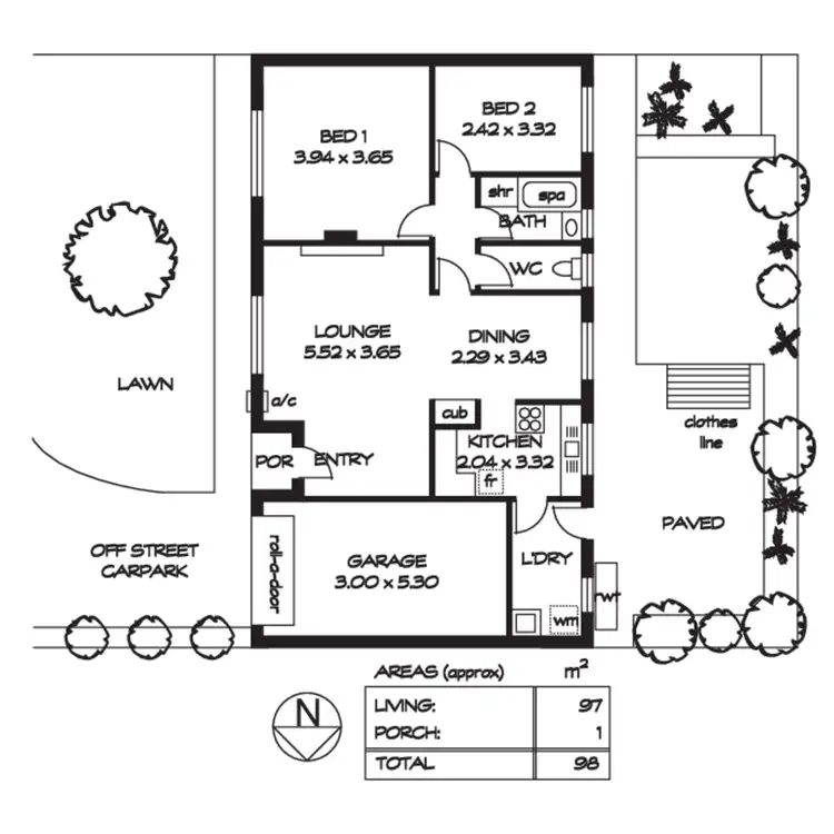 Floorplan of Homely unit listing, 3/29 Forest Avenue, Black Forest SA 5035