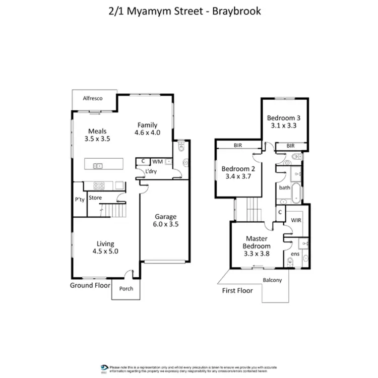 Floorplan of Homely house listing, 2 & 3/1 Myamyn Street, Braybrook VIC 3019