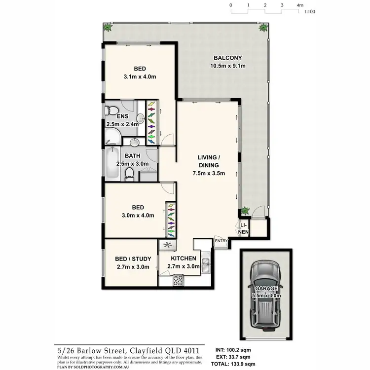 Floorplan of Homely unit listing, 5/26 Barlow Street, Clayfield QLD 4011