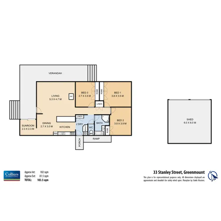 Floorplan of Homely house listing, 33 Stanley Street, Greenmount QLD 4359