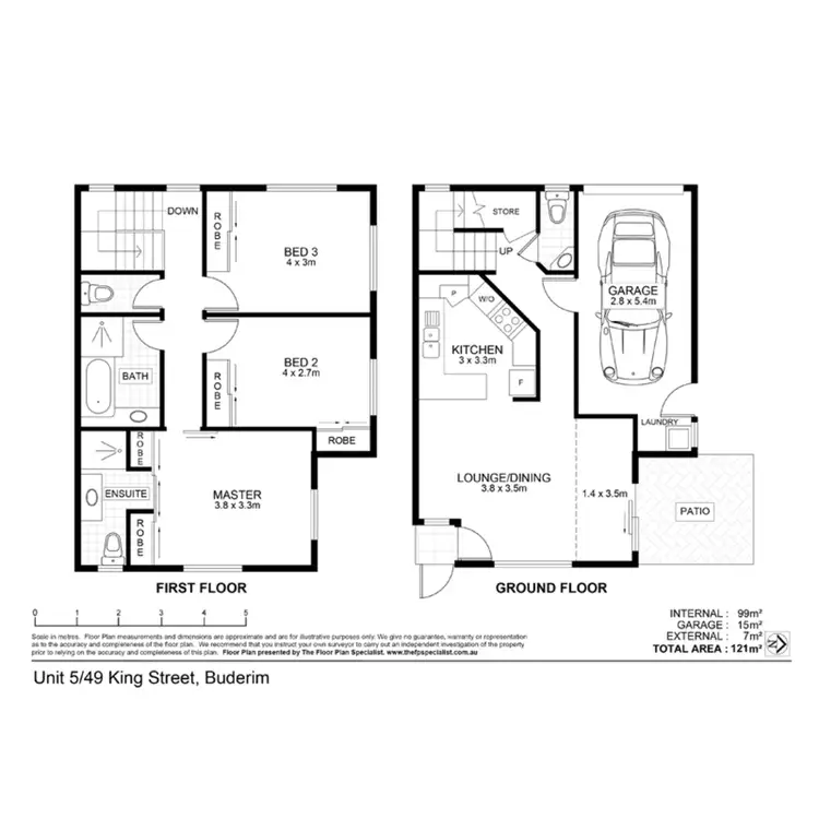 Floorplan of Homely townhouse listing, 5/49 King Street, Buderim QLD 4556