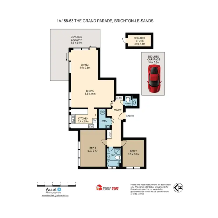 Floorplan of Homely apartment listing, 1A/58-63 The Grand Parade, Brighton-le-sands NSW 2216