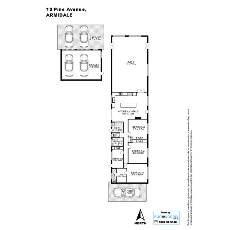 Floorplan of Homely rural property listing, 13 Pine Avenue, Armidale NSW 2350