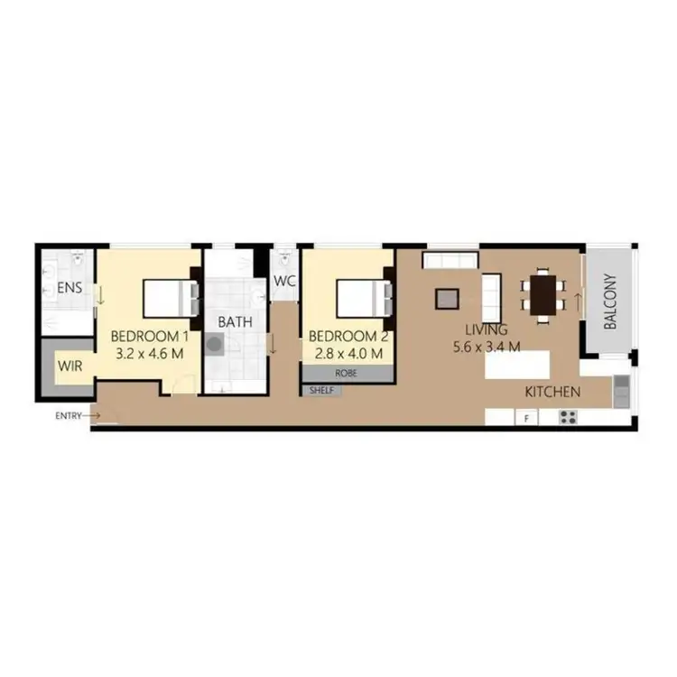 Floorplan of Homely unit listing, 6/406 Marine Parade, Biggera Waters QLD 4216