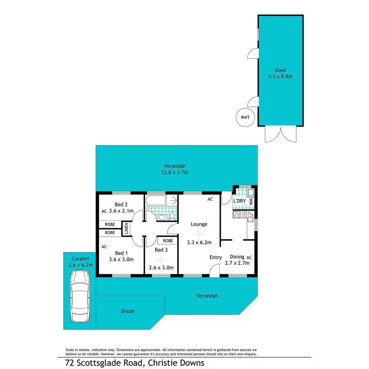 Floorplan of Homely house listing, 72 Scottsglade Road, Christie Downs SA 5164