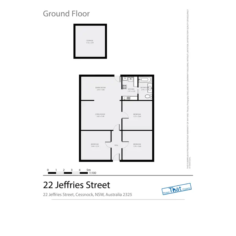Floorplan of Homely house listing, 22 Jeffries Street, Cessnock NSW 2325