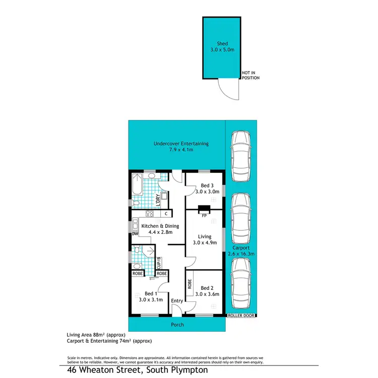 Floorplan of Homely house listing, 46 Wheaton Street, South Plympton SA 5038