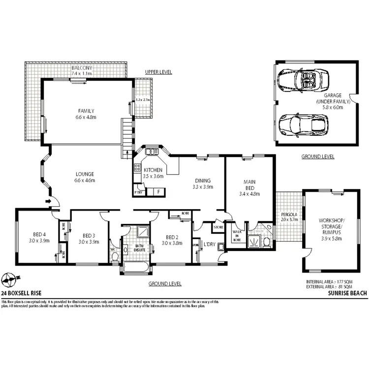 Floorplan of Homely house listing, 24 Boxsell Rise, Sunrise Beach QLD 4567
