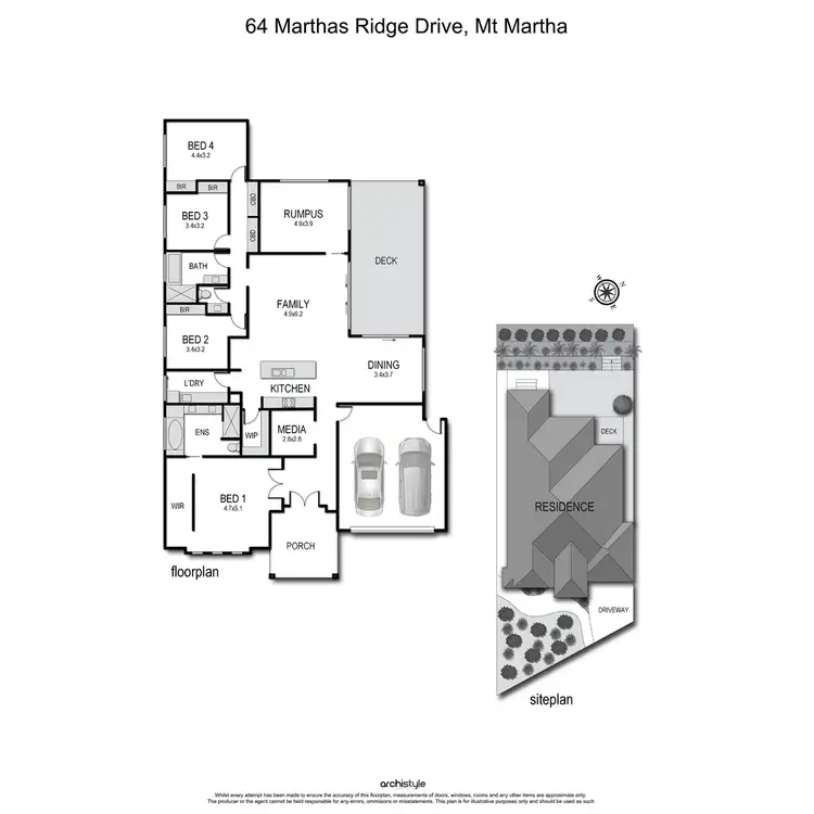 Floorplan of Homely house listing, 64 Marthas Ridge Drive, Mount Martha VIC 3934