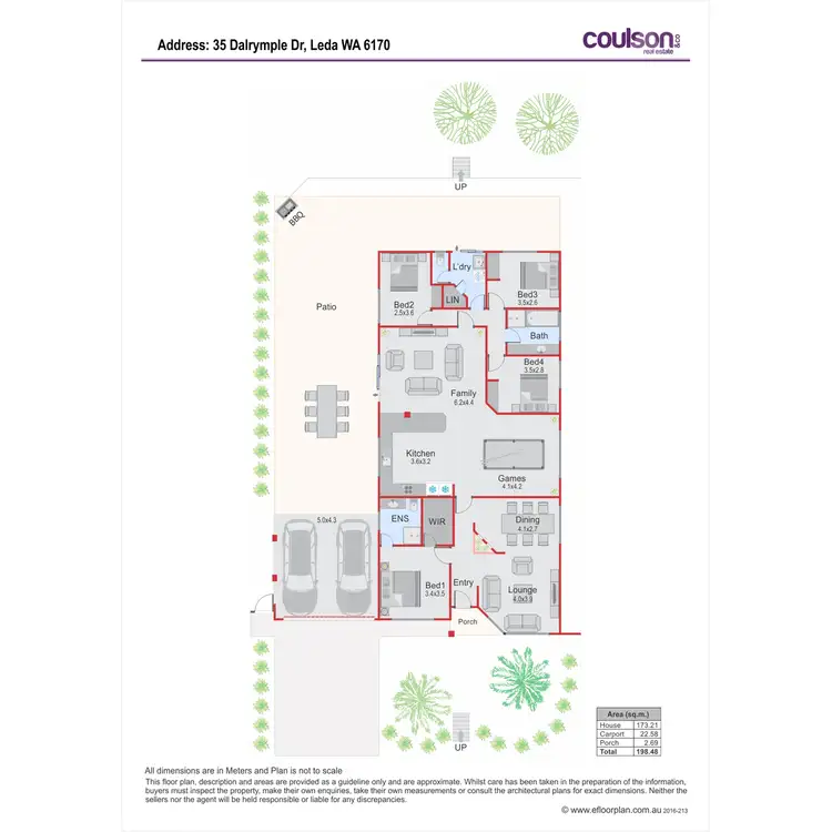 Floorplan of Homely house listing, 35 Dalrymple Drive, Leda WA 6170