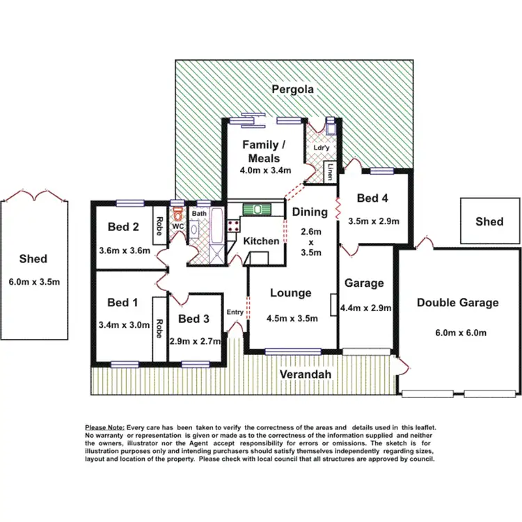 Floorplan of Homely house listing, 124 Taylors Avenue, Morphett Vale SA 5162