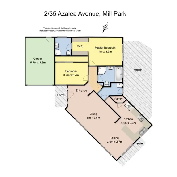 Floorplan of Homely unit listing, 2/35 Azalea Avenue, Mill Park VIC 3082