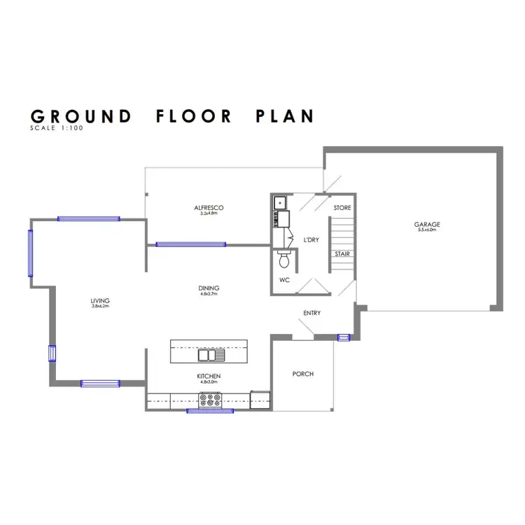 Floorplan of Homely house listing, 1/3 Pengana Street, Rosebud VIC 3939