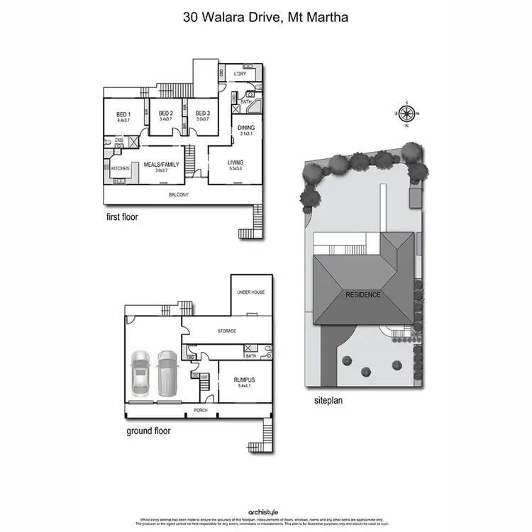 Floorplan of Homely house listing, 30 Walara Drive, Mount Martha VIC 3934