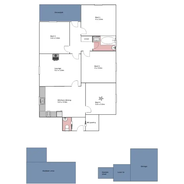 Floorplan of Homely house listing, 12 Eltham Avenue, Port Lincoln SA 5606