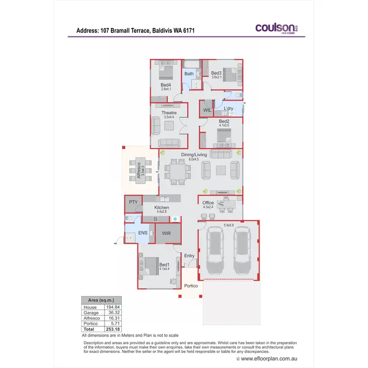 Floorplan of Homely house listing, 107 Bramall Terrace, Baldivis WA 6171
