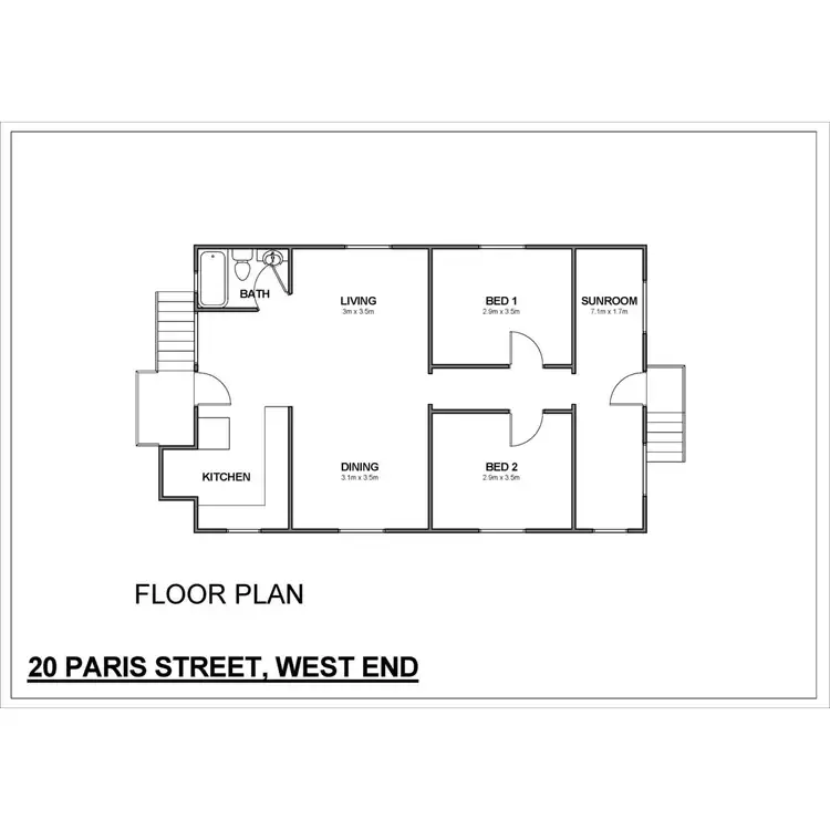 Floorplan of Homely house listing, 20 Paris Street, West End QLD 4101