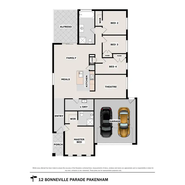 Floorplan of Homely house listing, 12 Bonneville Parade, Pakenham VIC 3810