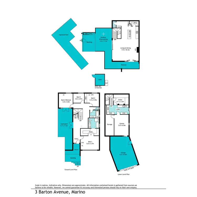 Floorplan of Homely house listing, 3 Barton Avenue, Marino SA 5049
