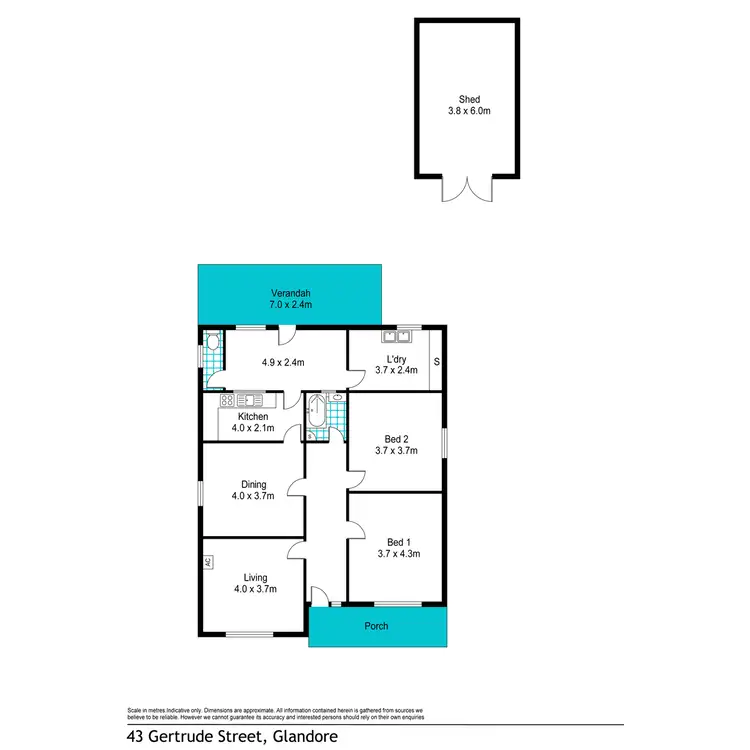 Floorplan of Homely house listing, 43 Gertrude Street, Glandore SA 5037