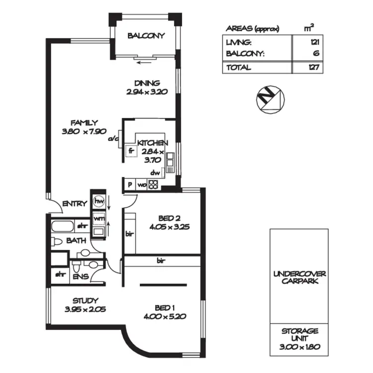 Floorplan of Homely unit listing, 14/11 Strangways Terrace, North Adelaide SA 5006