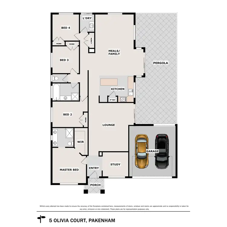 Floorplan of Homely house listing, 5 Olivia Court, Pakenham VIC 3810