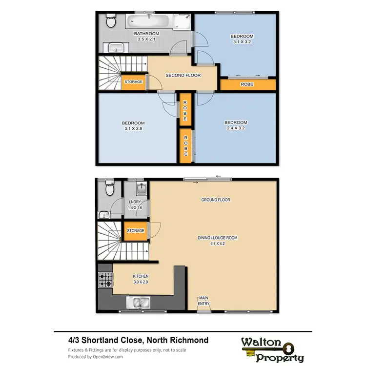Floorplan of Homely townhouse listing, 4/3 Shortland Close, North Richmond NSW 2754