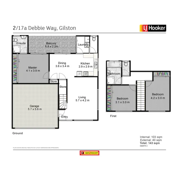 Floorplan of Homely unit listing, 2/17B Debbie Way, Nerang QLD 4211