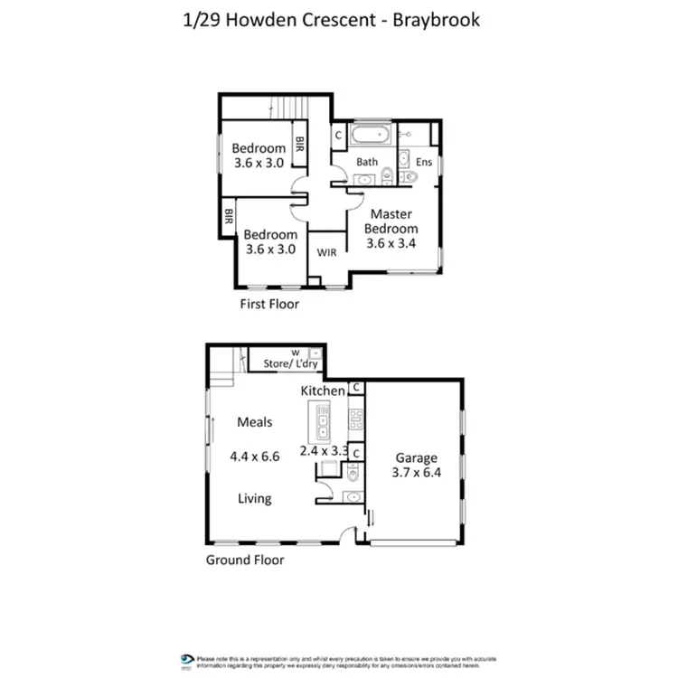 Floorplan of Homely house listing, 1/29 Howden Crescent, Braybrook VIC 3019