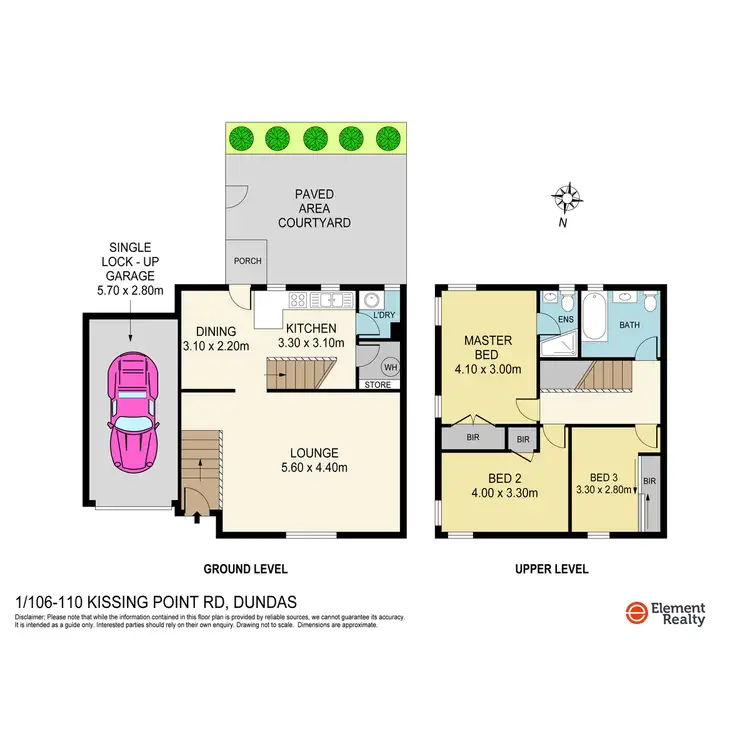 Floorplan of Homely townhouse listing, 1/106-110 Kissing Point Road, Dundas NSW 2117