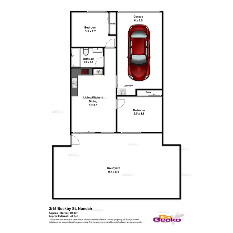 Floorplan of Homely unit listing, 2/15 Buckby Street, Nundah QLD 4012