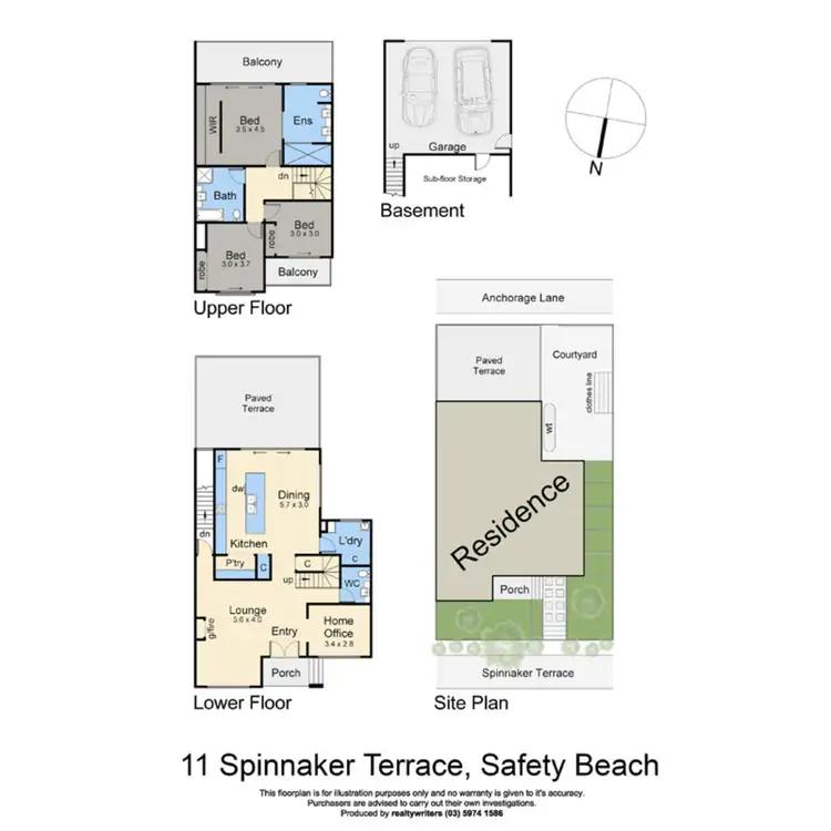 Floorplan of Homely townhouse listing, 11 Spinnaker Terrace, Safety Beach VIC 3936