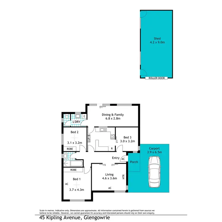Floorplan of Homely house listing, 45 Kipling Avenue, Glengowrie SA 5044