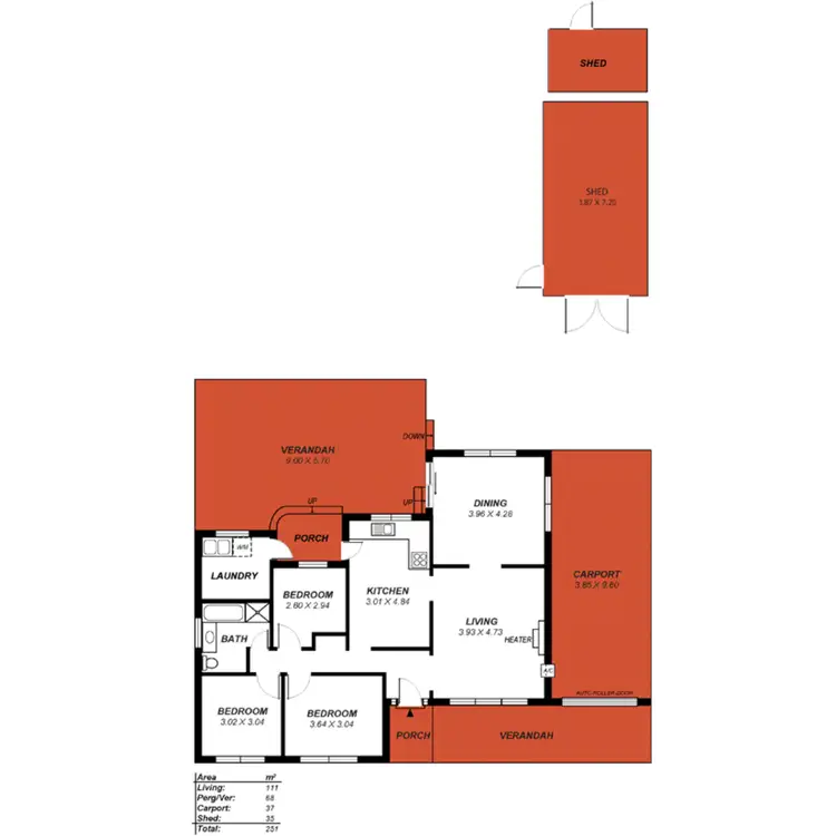 Floorplan of Homely house listing, 8 Penelope Avenue, Valley View SA 5093