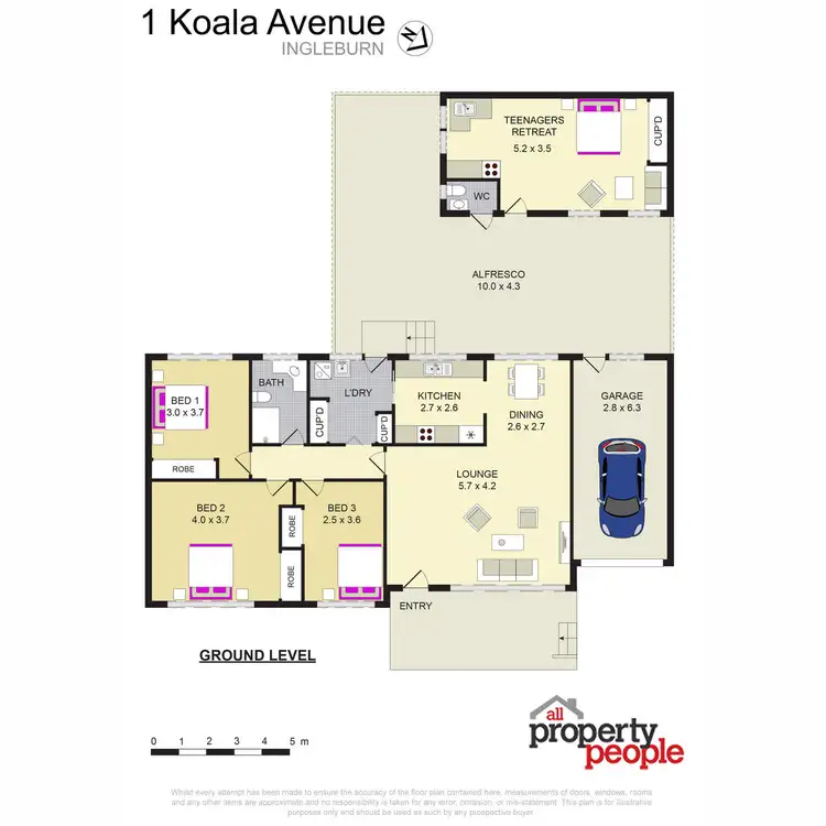 Floorplan of Homely house listing, 1 Koala Avenue, Ingleburn NSW 2565