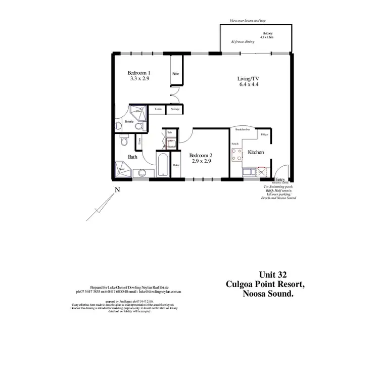 Floorplan of Homely unit listing, 32/5 Quamby Place, Noosa Heads QLD 4567
