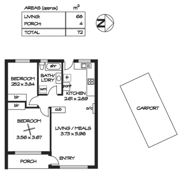 Floorplan of Homely unit listing, 32/177 Cross Road, Westbourne Park SA 5041