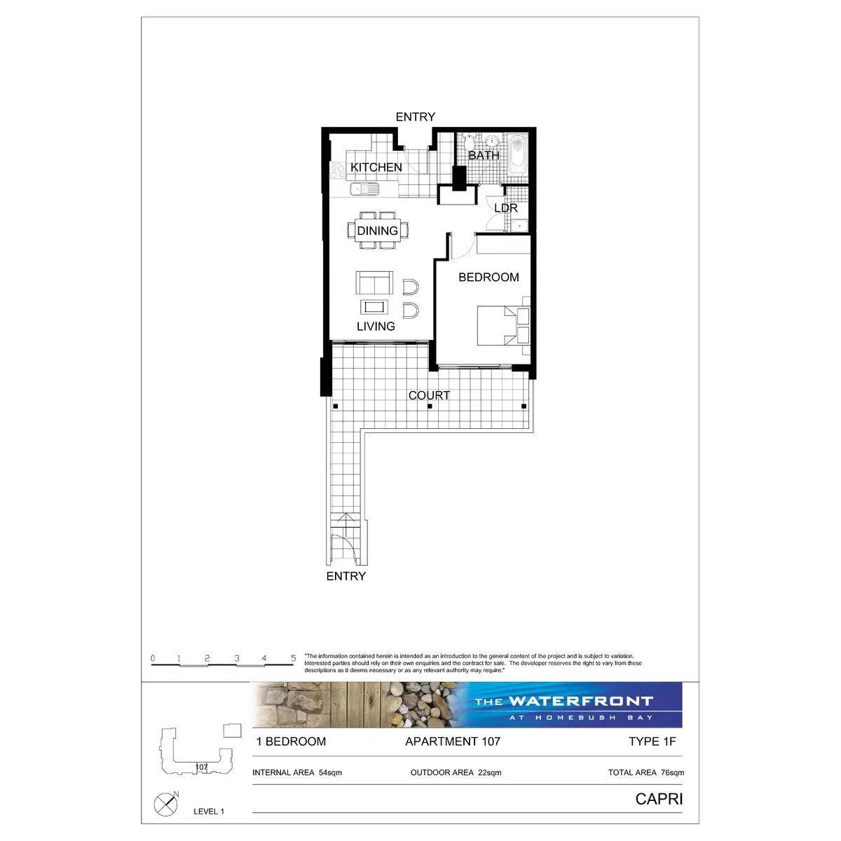 Floorplan of Homely apartment listing, 107/1 The Piazza, Wentworth Point NSW 2127