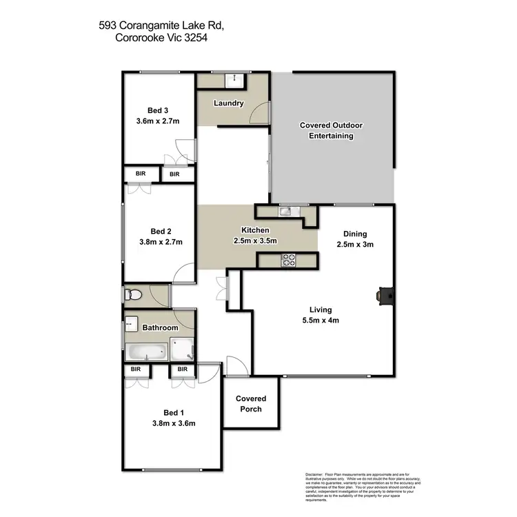 Floorplan of Homely house listing, 593 Corangamite Lake Road, Cororooke VIC 3254