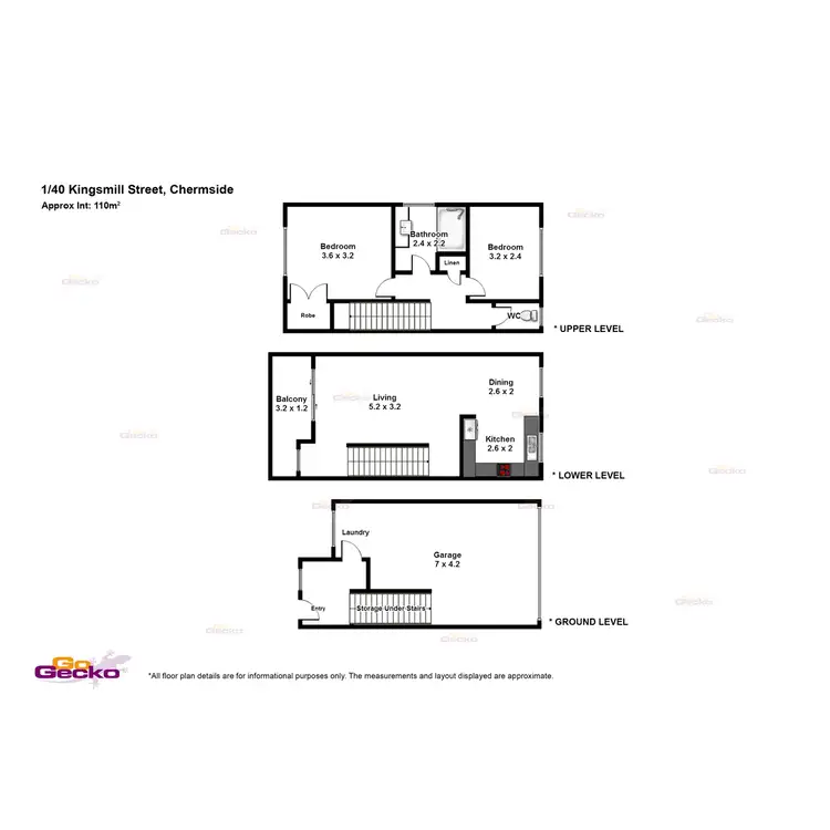Floorplan of Homely townhouse listing, 1/40 Kingsmill Street, Chermside QLD 4032
