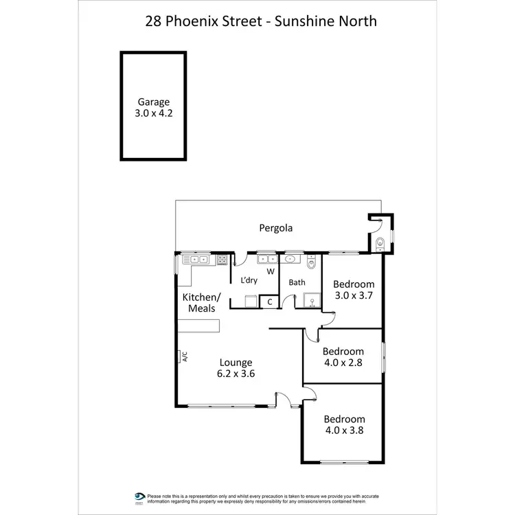 Floorplan of Homely house listing, 28 Phoenix Street, Sunshine North VIC 3020