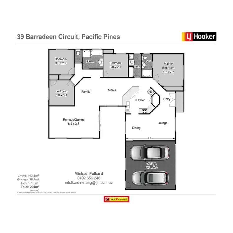 Floorplan of Homely house listing, 39 Barradeen Circuit, Pacific Pines QLD 4211