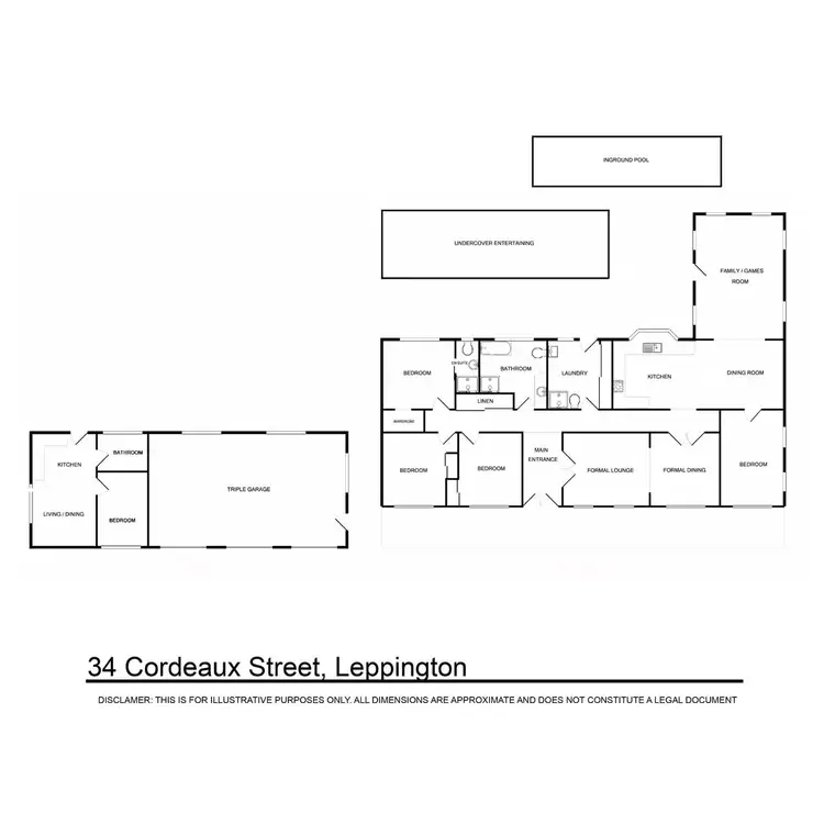 Floorplan of Homely rural property listing, 34 Cordeaux Street, Leppington NSW 2179