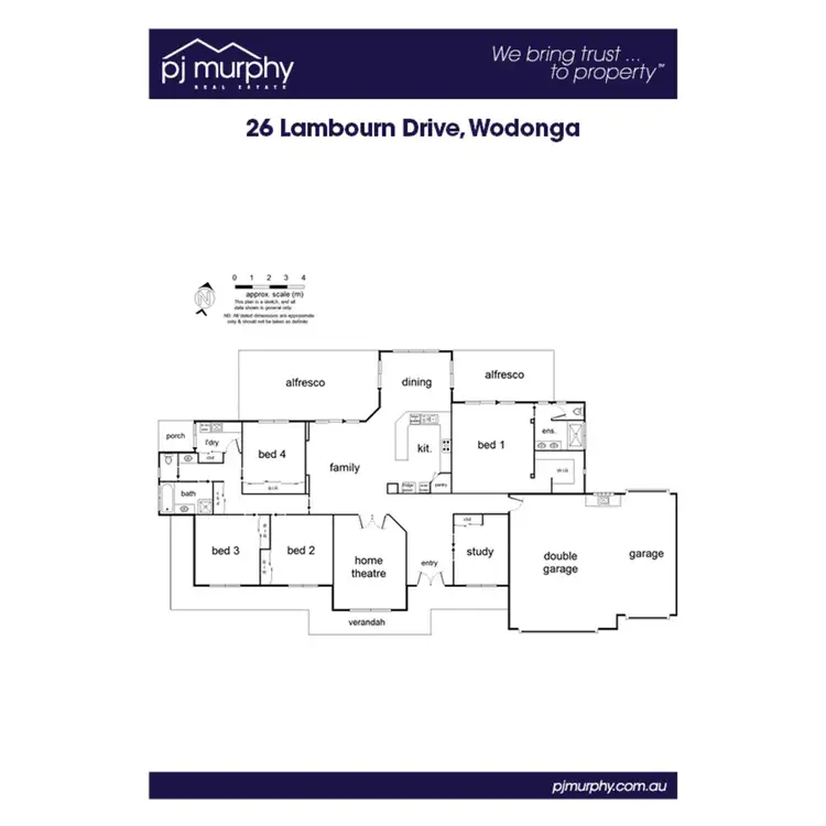 Floorplan of Homely house listing, 26 Lambourn Drive, Wodonga VIC 3690