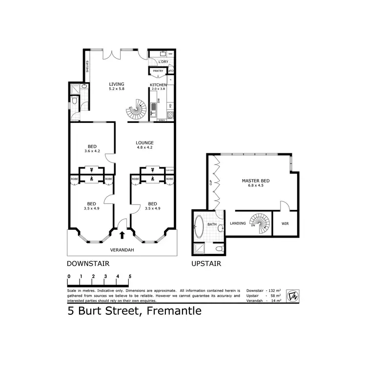 Floorplan of Homely house listing, 5 Burt St, Fremantle WA 6160