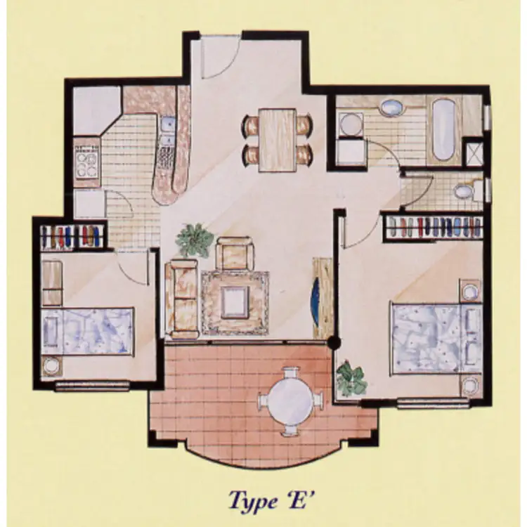 Floorplan of Homely apartment listing, 16/165 Main Street, Kangaroo Point QLD 4169
