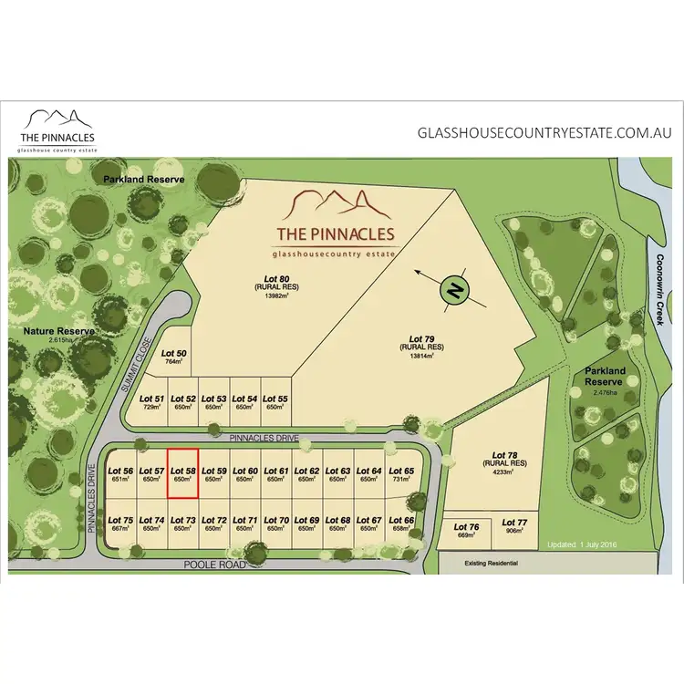 Floorplan of Homely land listing, LOT 58, 8 Pinnacles Drive, Glass House Mountains QLD 4518