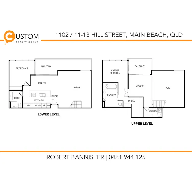 Floorplan of Homely apartment listing, 1102/11 Hill Parade, Main Beach QLD 4217