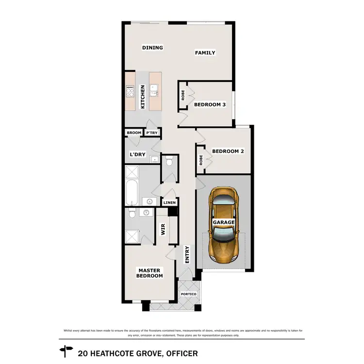Floorplan of Homely house listing, 20 Heathcote Grove, Officer VIC 3809