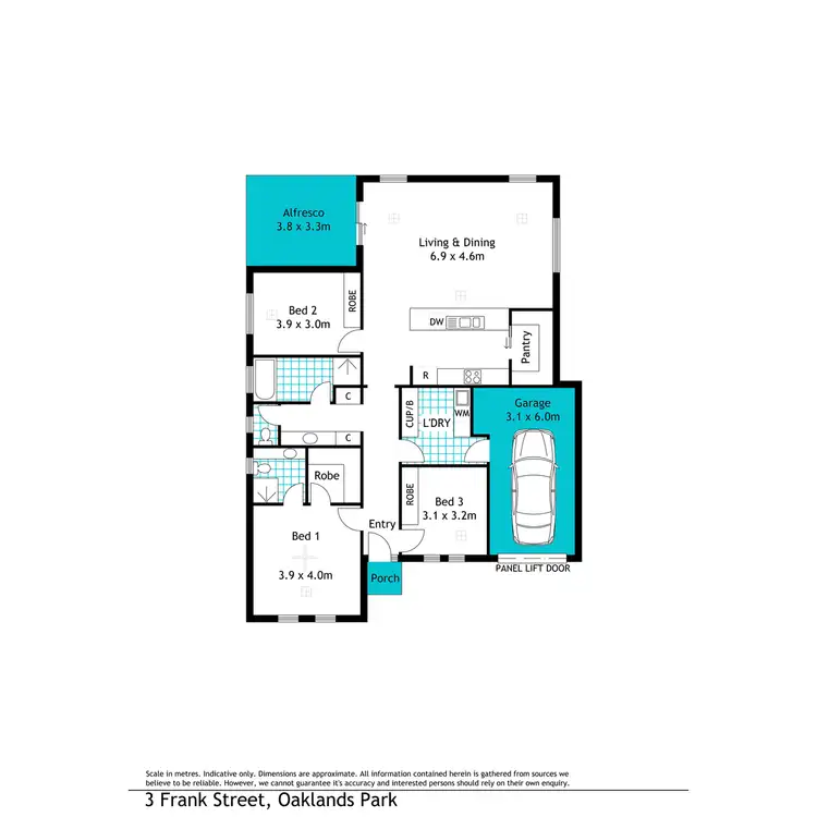 Floorplan of Homely house listing, 3 Frank Street, Oaklands Park SA 5046